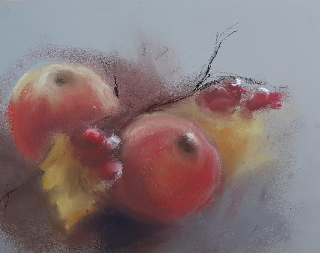 Pommes et feuille d&rsquo;aubépine